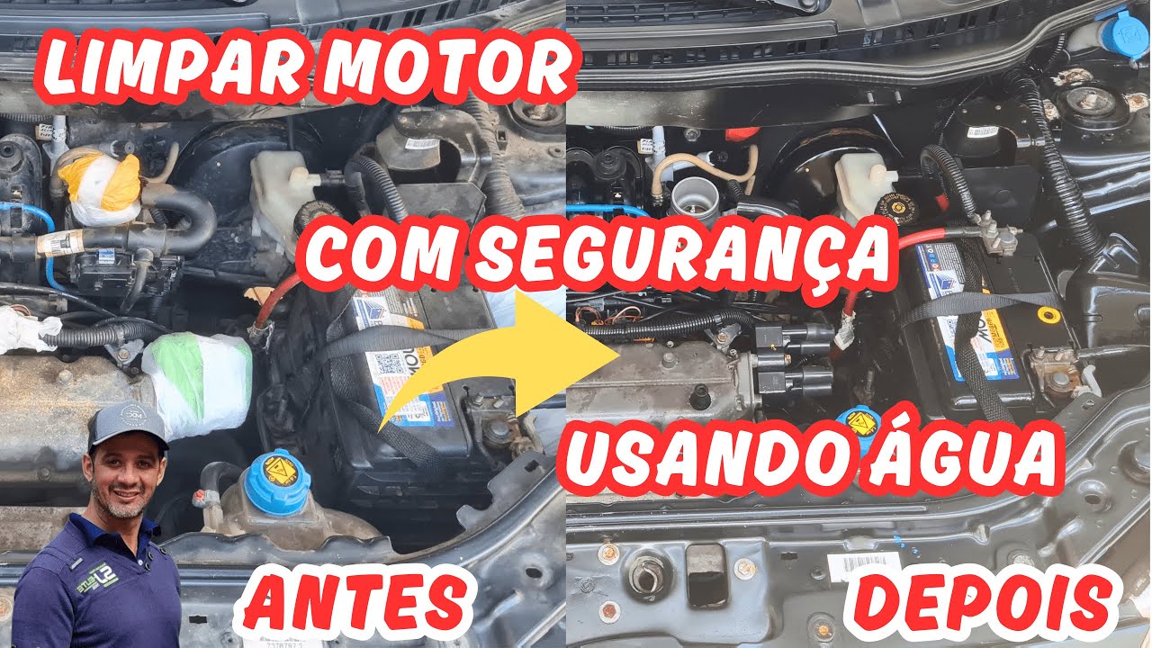 ✅LAVANDO MOTOR DO CARRO - Deu Ruim com Água!