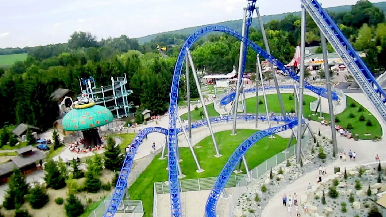 Alpina Blitz back seat on-ride backwards HD POV Nigloland