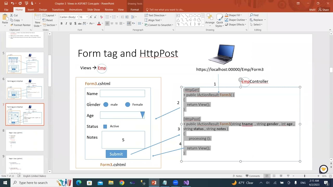 Get data from Html Controls