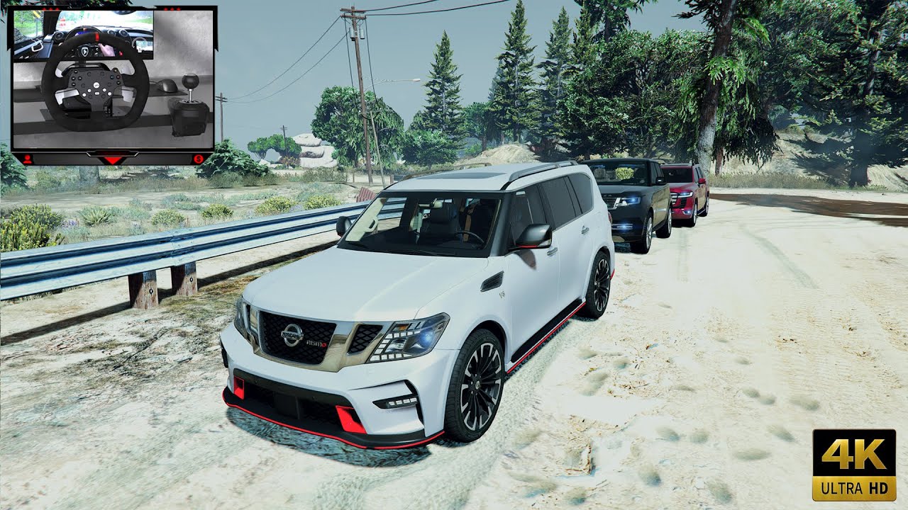 GTA5 Car mod | Nissan Patrol Nismo Off-Roading Convoys | Steering Wheel Gameplay