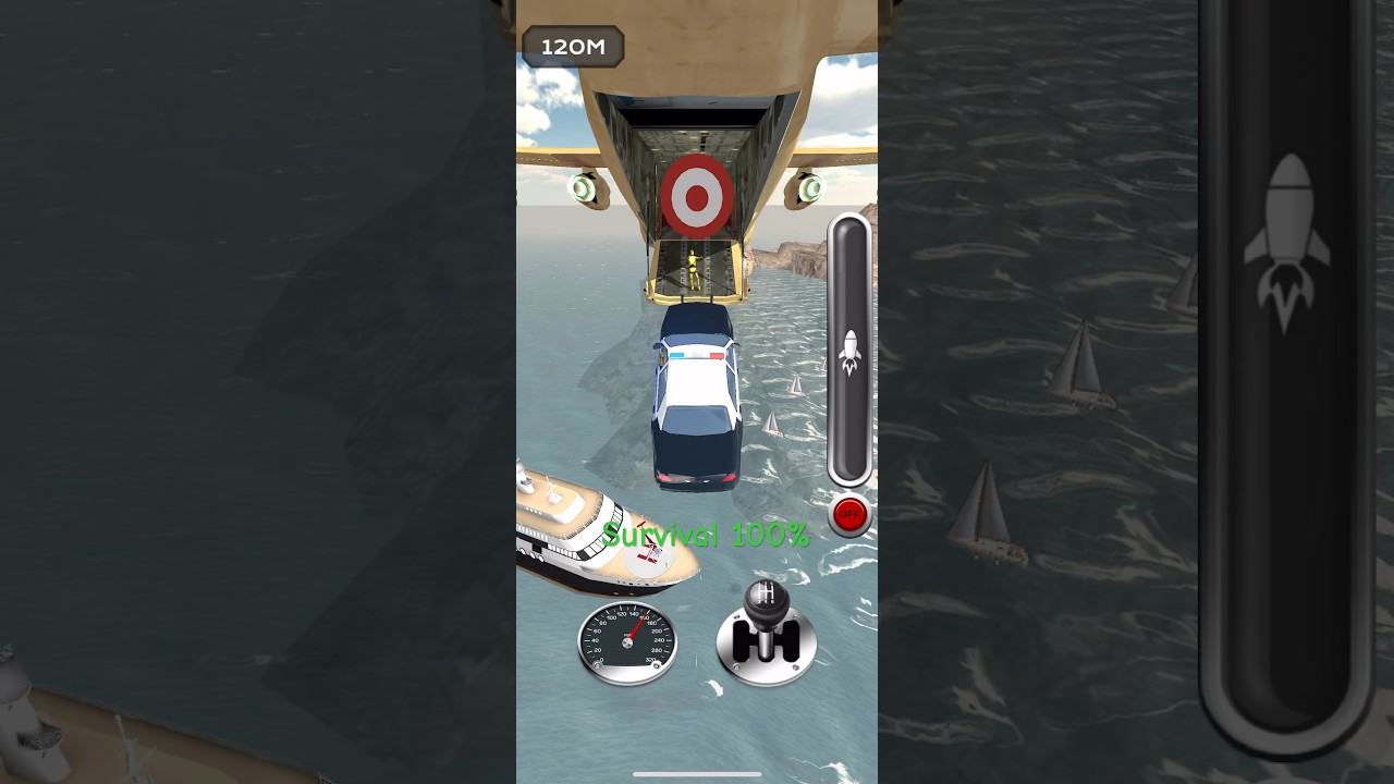 &ldquo;Police Car Survival Test &ndash; Epic Jump Into Airplane Challenge!&rdquo; #survivaltest #policecargames