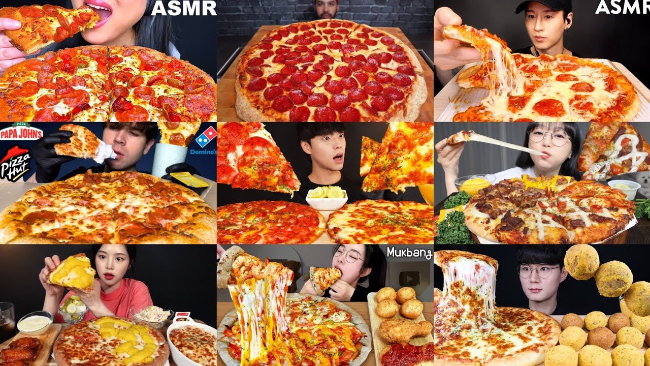 Pizza Mukbang Mix Mouth soundAppetizing eating sound🍕✨️