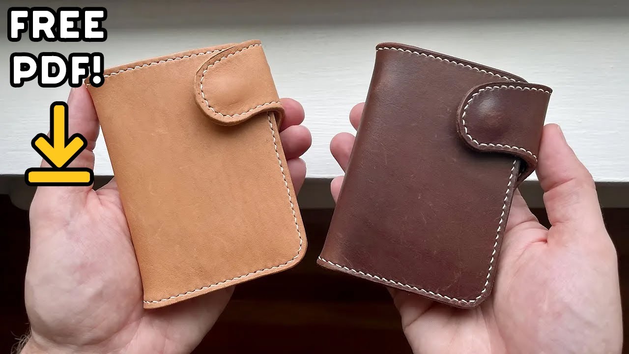 Make A Handmade Leather Vertical Snap Wallet (FREE PDF PATTERN)