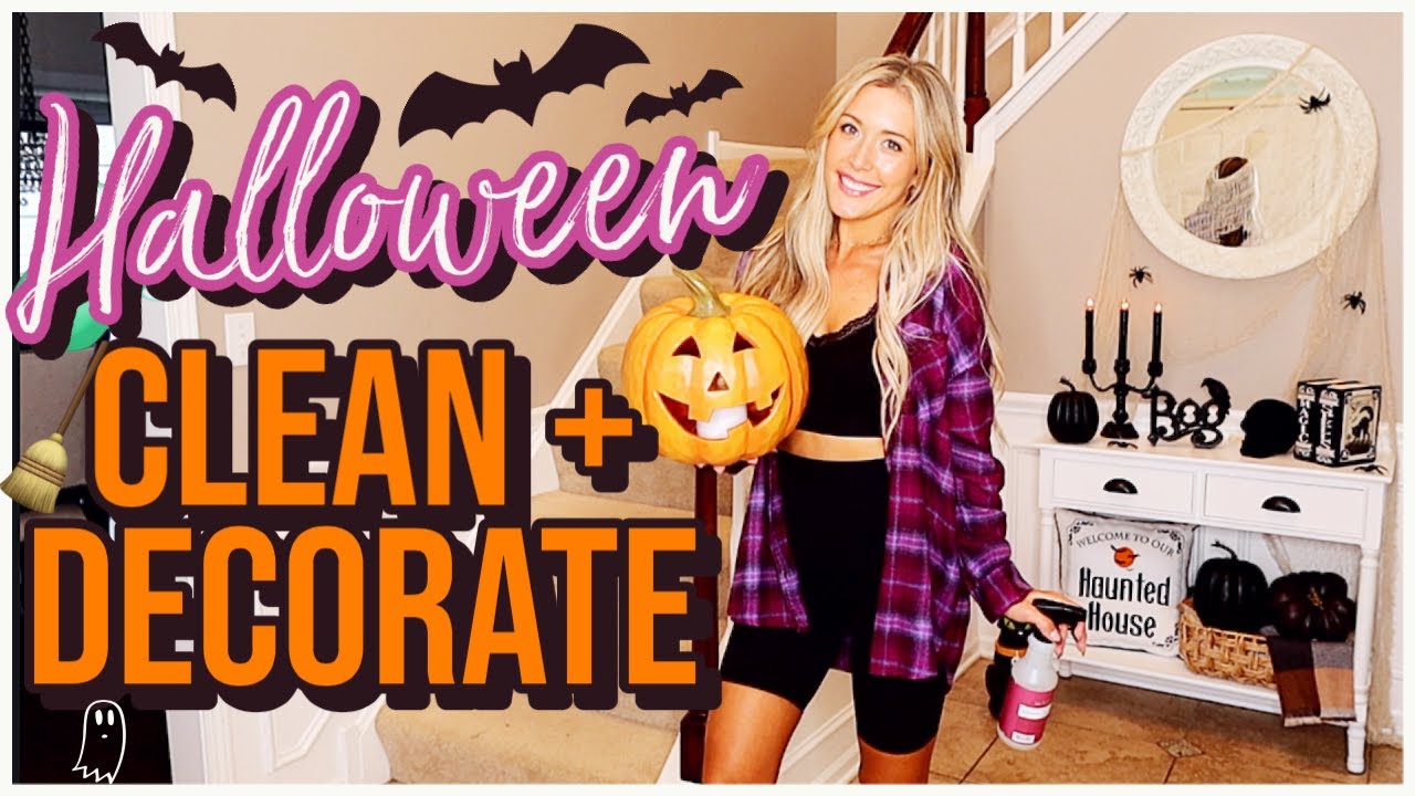 2022 HALLOWEEN CLEAN + DECORATE! 🎃🧼🍂 HALLOWEEN DECOR TOUR +CLEANING MOTIVATION FALL 2022 @BriannaK
