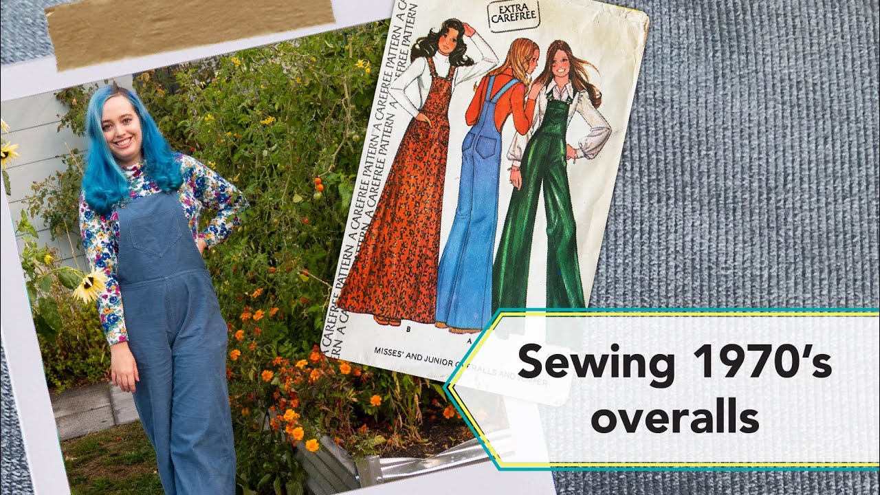 Шьем комбинезон с широкими штанинами в стиле 1970-х годов | Проект по пошиву винтажных вещей + ше...