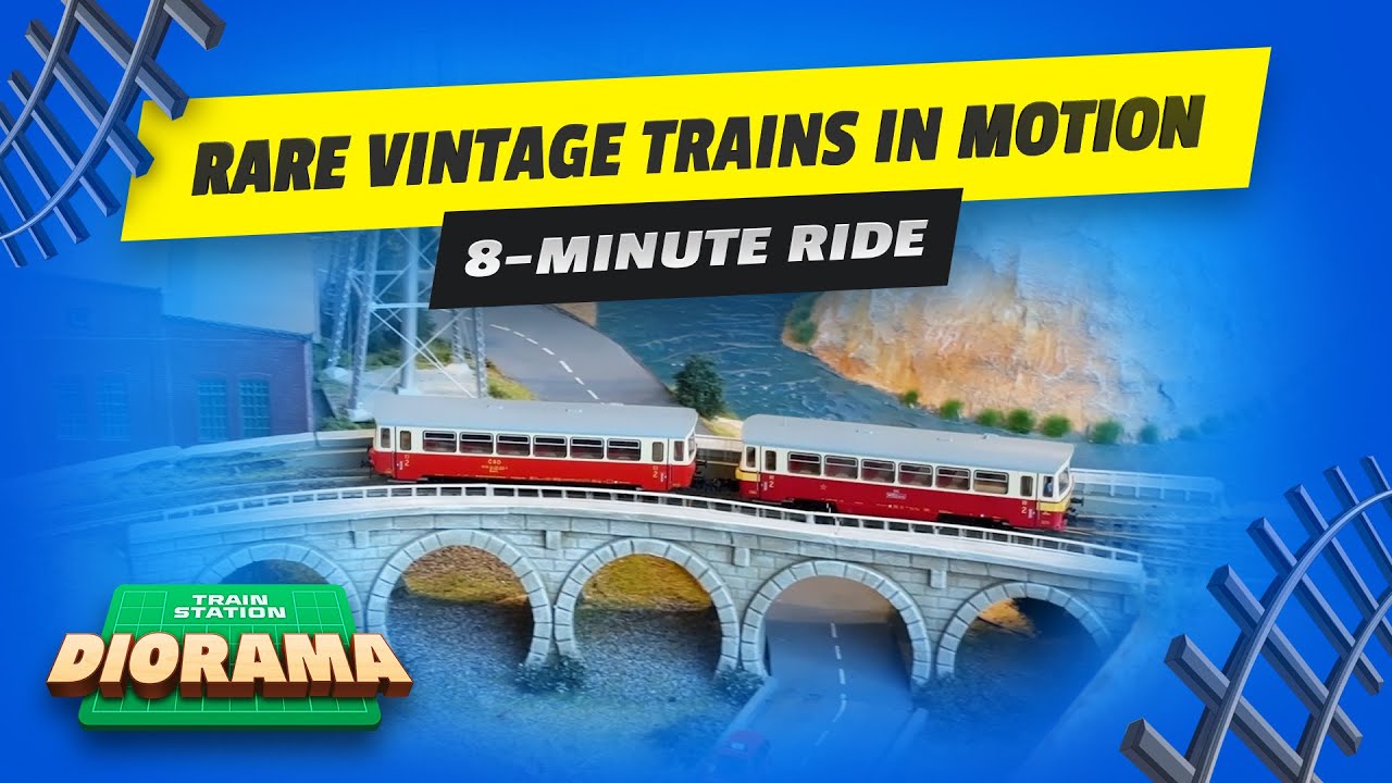 Relaxing Vintage Train Ride 🚆 | Rare European Trains in a Miniature Diorama Journey