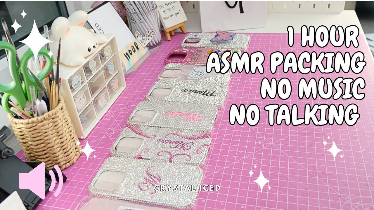 ✨asmr✨ packing 1 hour 💎 9 apple iphone cases, luxury brand packaging, no talking, no Music