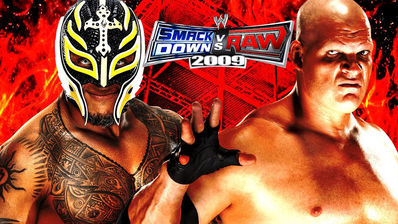 Rey Mysterio vs Kane Inferno Match|WWE SVR 2009