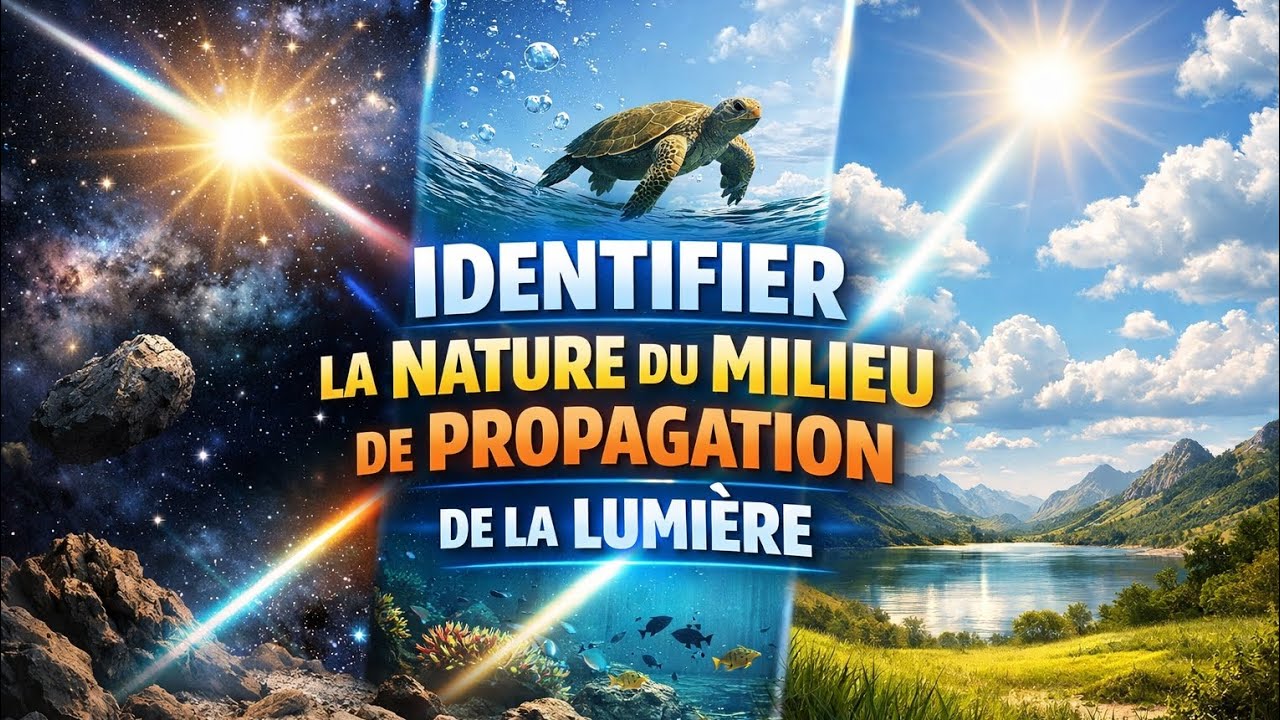Identifier la nature du milieu de propagation de la lumière 1ac فيزياء اولى اعدادي الريادة #الرائدة