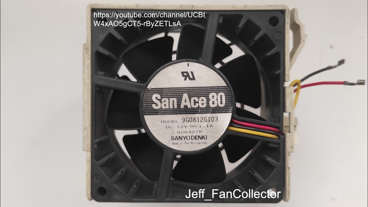 Early 2004's Sanyo Denki San Ace 80 Fan 9G0812G103 12V 1.1A 5700rpm 8038 Made In The Phillipines