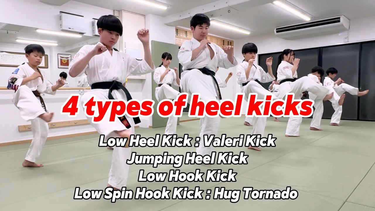 【4種類の踵蹴り : 4 types of heel kicks】