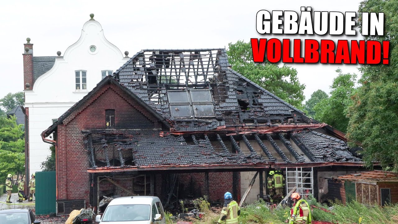 [GEB&Auml;UDEBRAND + 70 UNWETTEREINS&Auml;TZE] - Stadtalarm Feuerwehr Korschenbroich ~ 30.06.2022 -