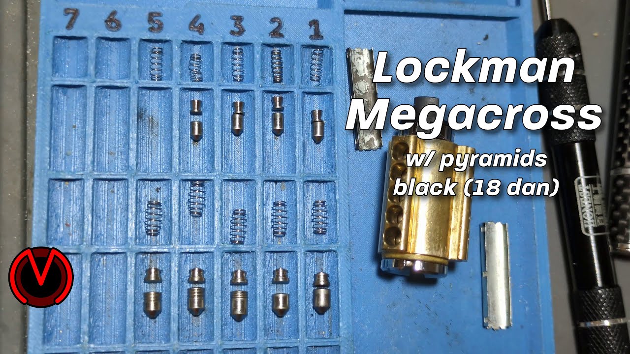 Lockman Megacross w/ pyramids - pick & gut - black (18dan)