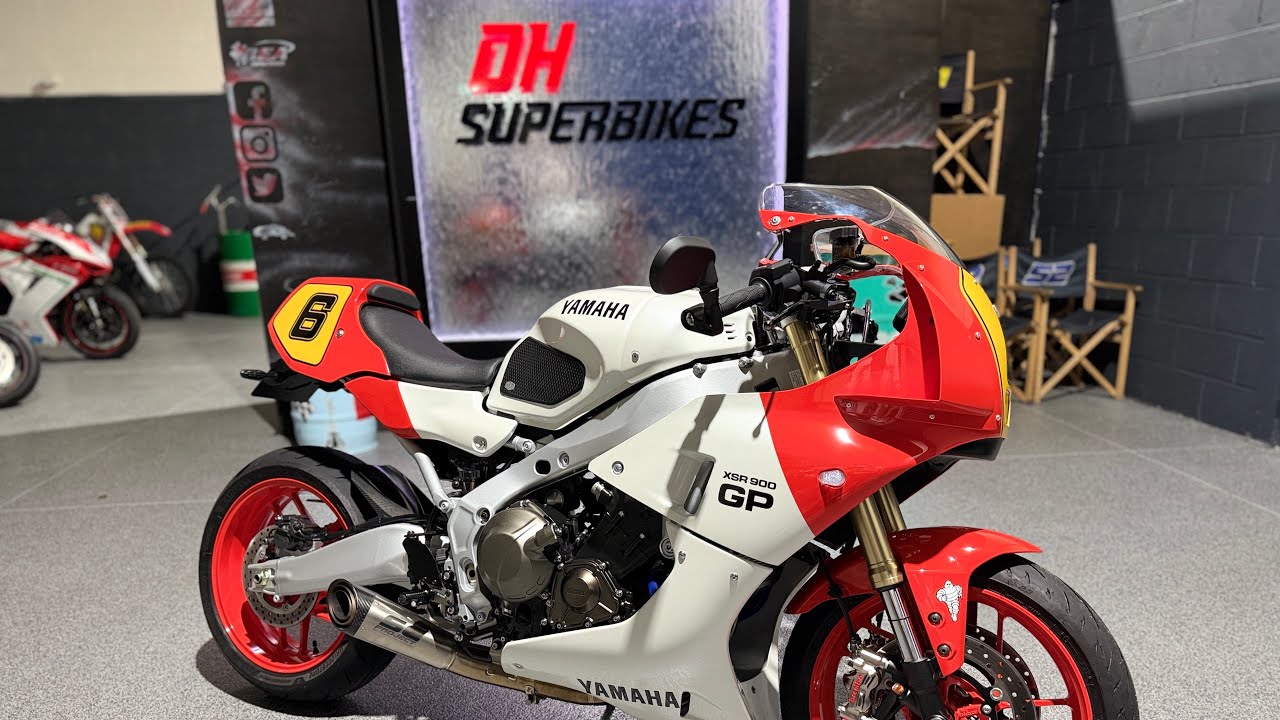 YAMAHA XSR900 GP LEGEND RED 2024 SC PROJECT EXHAUST BREMBO GILLES PX 1400 MILES @dhsuperbikes 