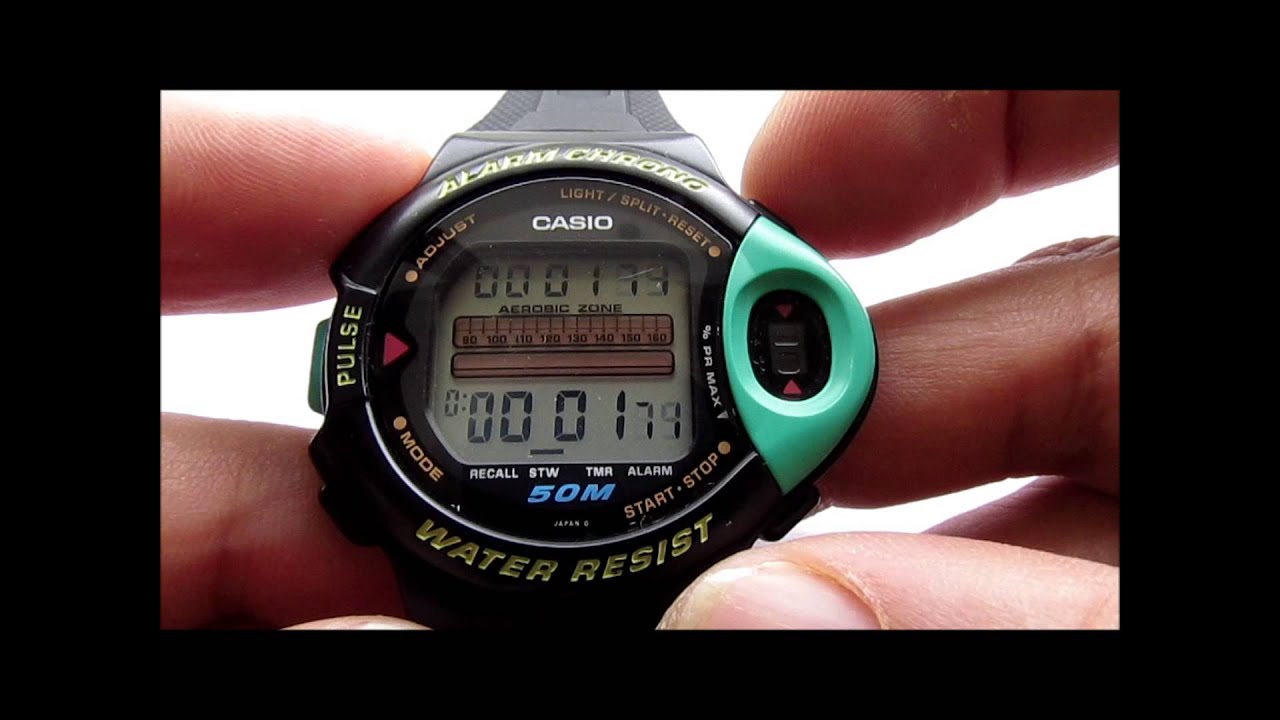 Casio JP 200W Pulse Check LCD Wristwatch