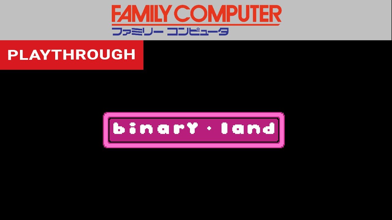 Binary Land (Famicom) - Playthrough [HD] | RetroGameUp