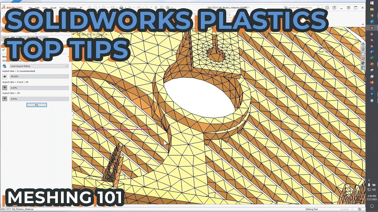 SOLIDWORKS Plastics Tips - A Master Class in Meshing