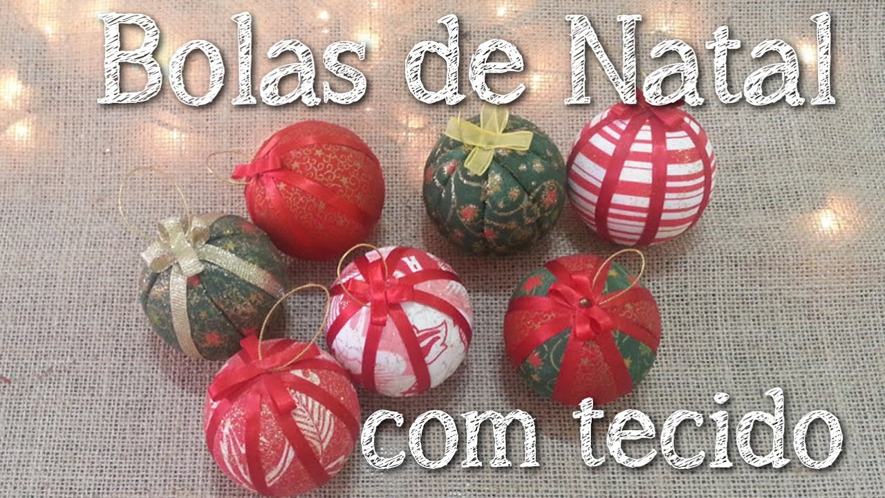 Bola de natal com tecido