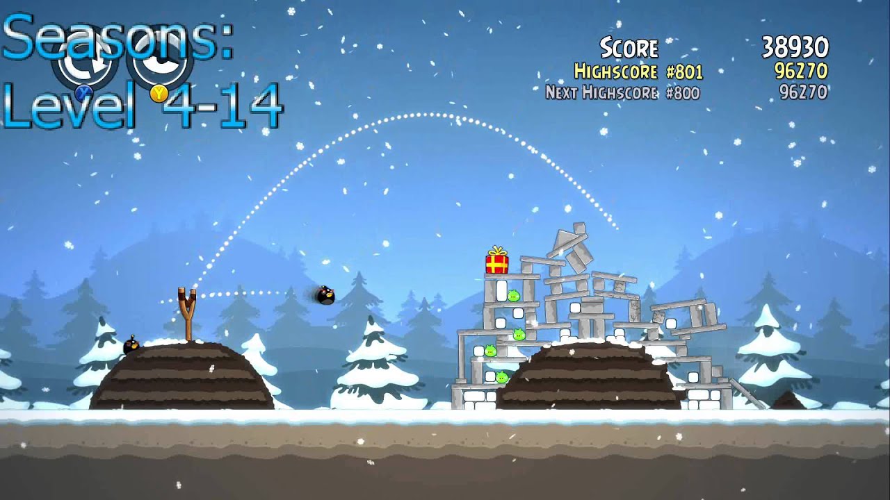 Angry Birds Trilogy - Seasons - Season's Greedings: Level 4-1 through 4-25