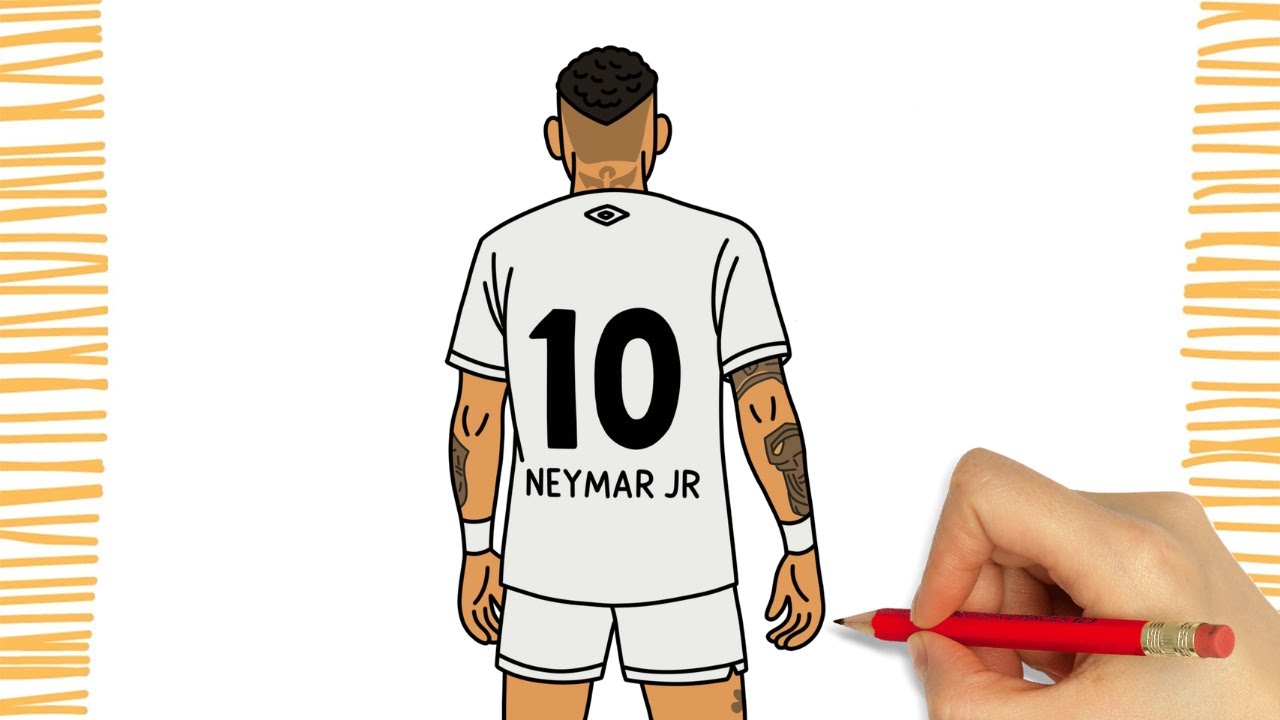 Como Desenhar o NEYMAR JR I COSTAS