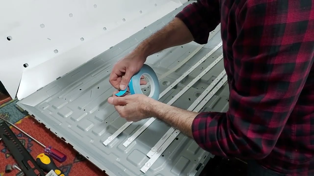 تعديل ليد الصورة الزرقاء شاشة ال جي 55 بوصة الغير متوفر how to fix lg led 55lj550v