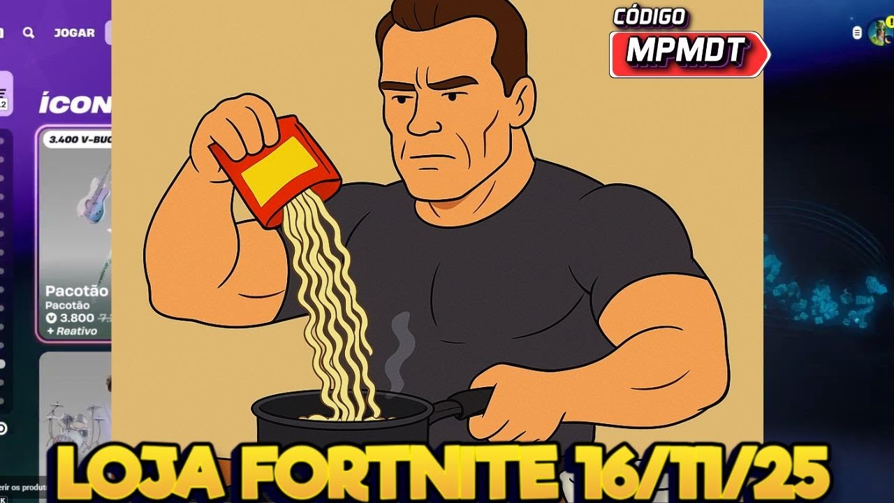 PARTIU MIOJO - LOJA FORTNITE 16/11/25 - LOJA FORTNITE HOJE - LOJA FORTNITE AO VIVO - C&Oacute;DIGO MPMDT