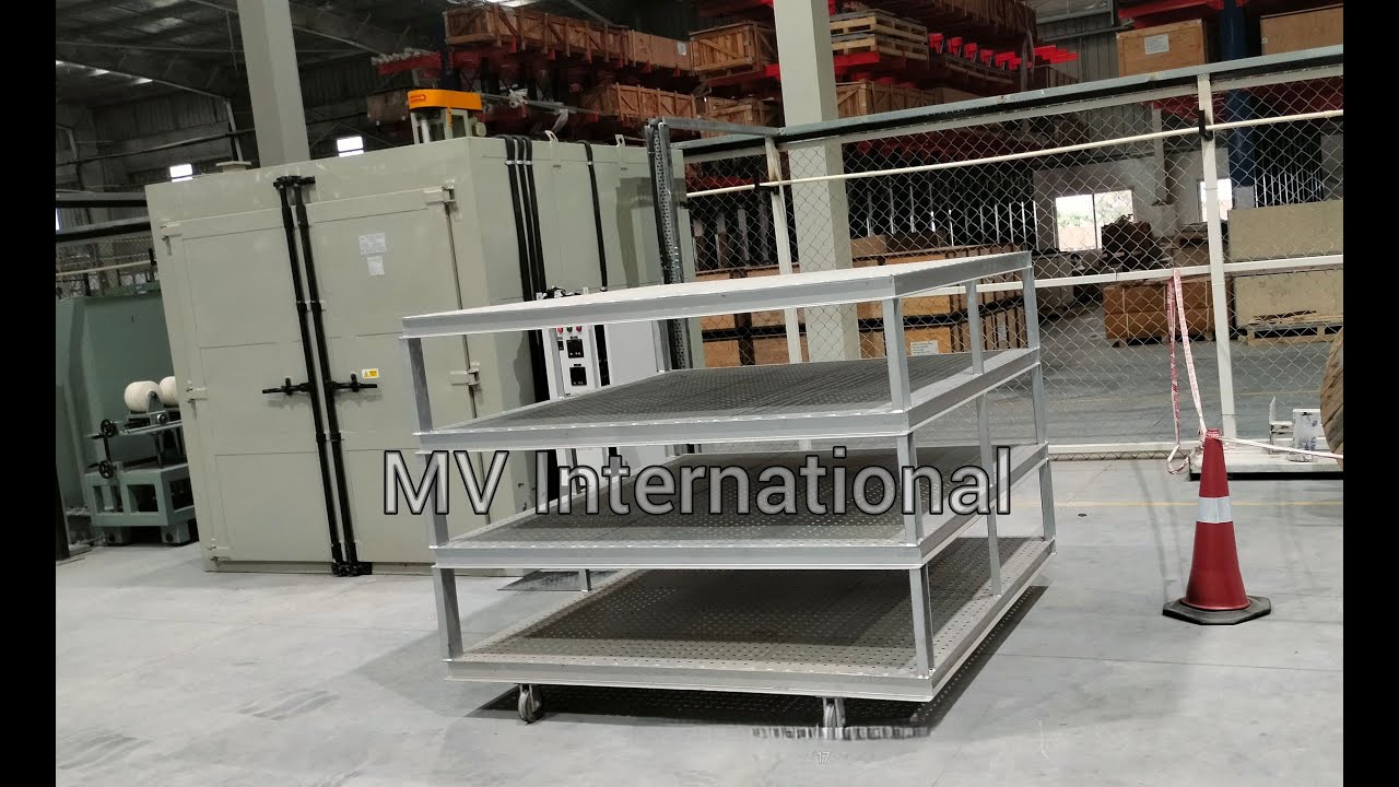 Multiple Racks Storage Curing Oven, Maximum Temperature 300 Deg Celsius.