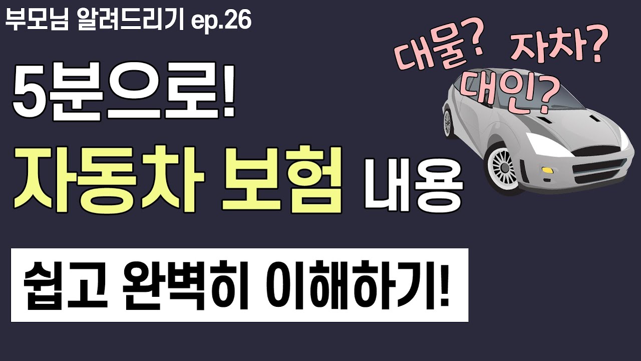 다이렉트 자동차 보험내용 쉽게 이해하기 (대인,대물,자기신체손해,자기차량손해,물적사고할증금액, 무모험차상해)