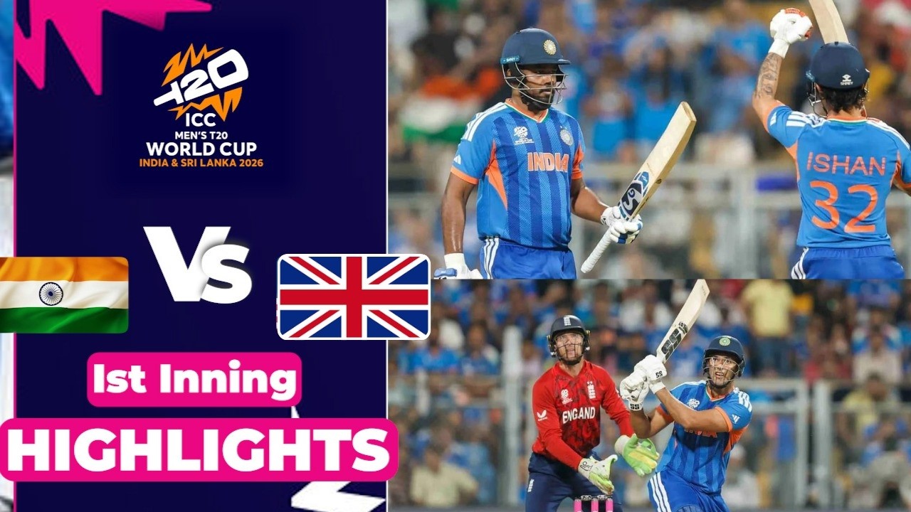 IND vs ENG Semifinal 2026 1st Innings Highlights: India Smash 253 at Wankhede