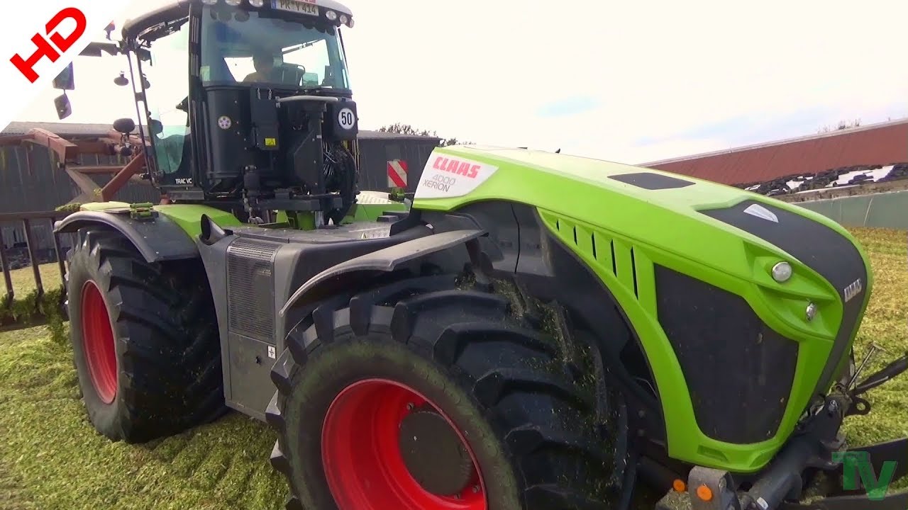Кукуруза слайд: Claas Xerion 4000 & PistenBully 300 в урожай кукурузы