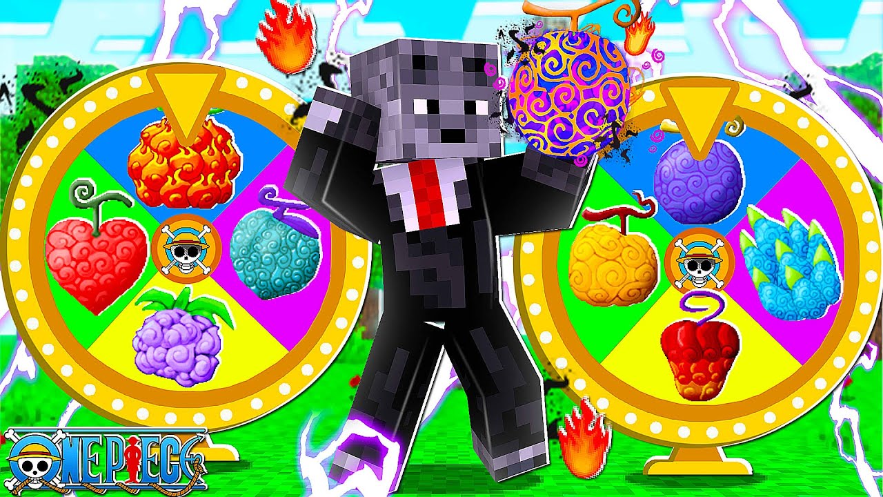 Fusão de Devil Fruits de One Piece é Decidida na Roleta Misteriosa de Piratas e Marinha no Minecraft