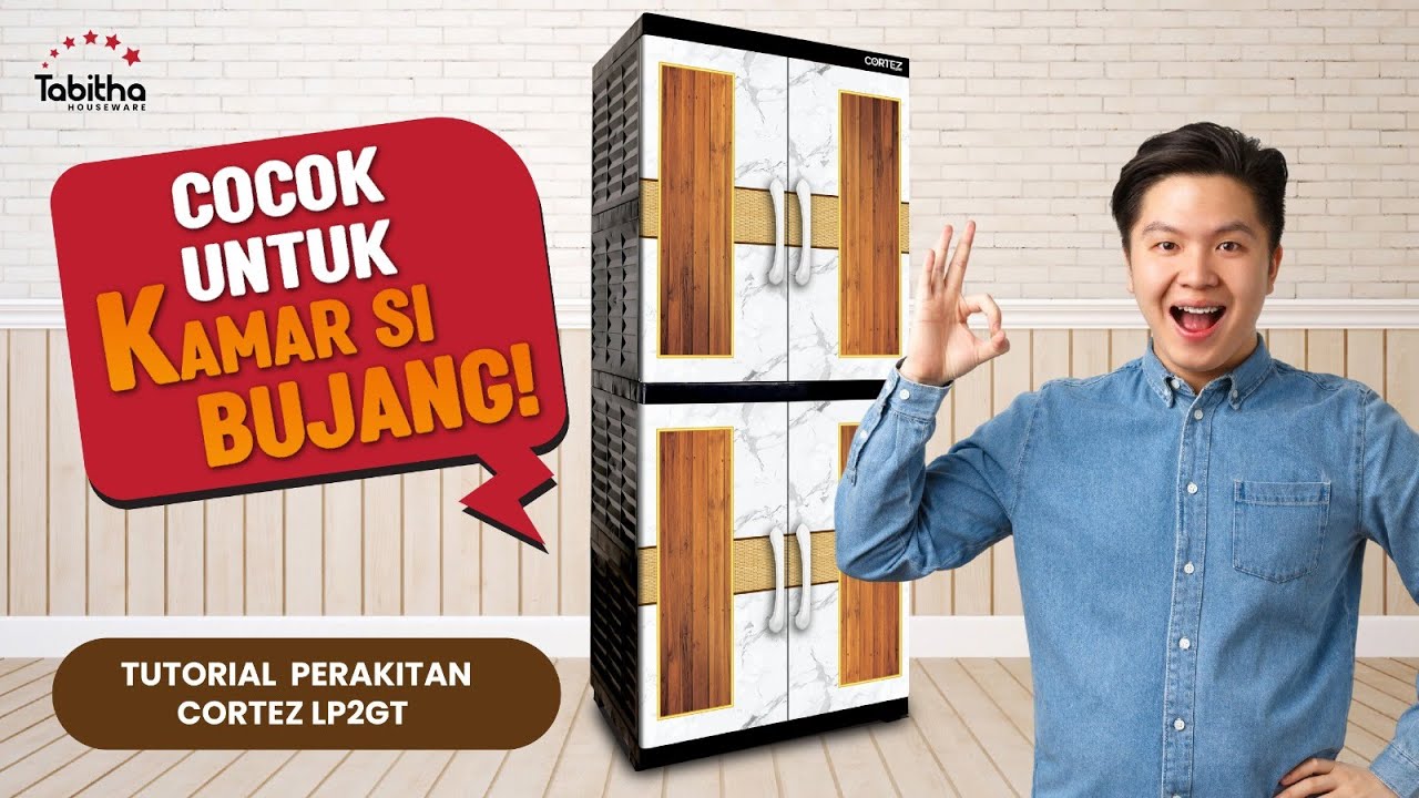 GAK PERLU PUSING! Cara Mudah Pemasangan Lemari Tabitha Cortez LP2GT Gantungan Panjang