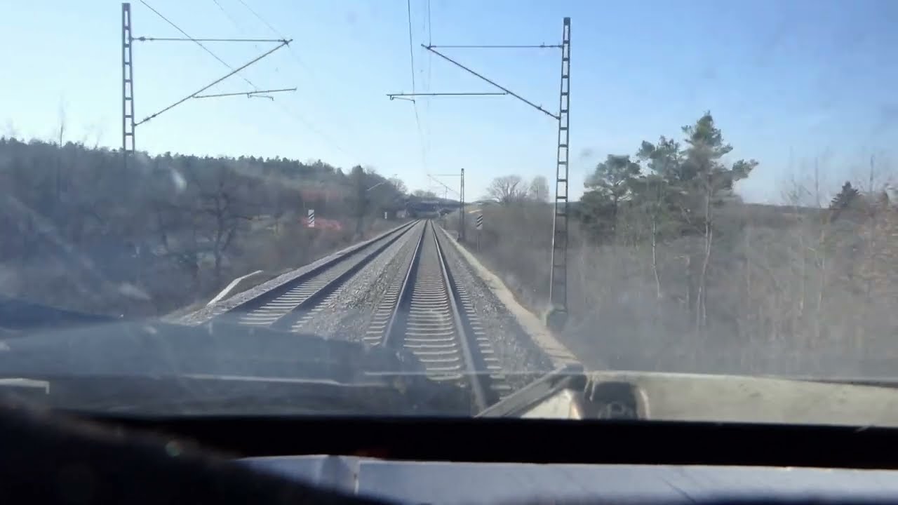 F&uuml;hrerstandsmitfahrt: BR 403 (ICE 3), N&uuml;rnberg - Frankfurt S&uuml;d, V-Max 250 Km/h