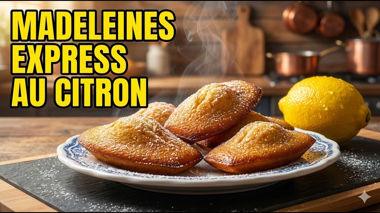 🍋 Madeleines Express au Citron – Le Secret d’un Moelleux Parfait en 15 Min !