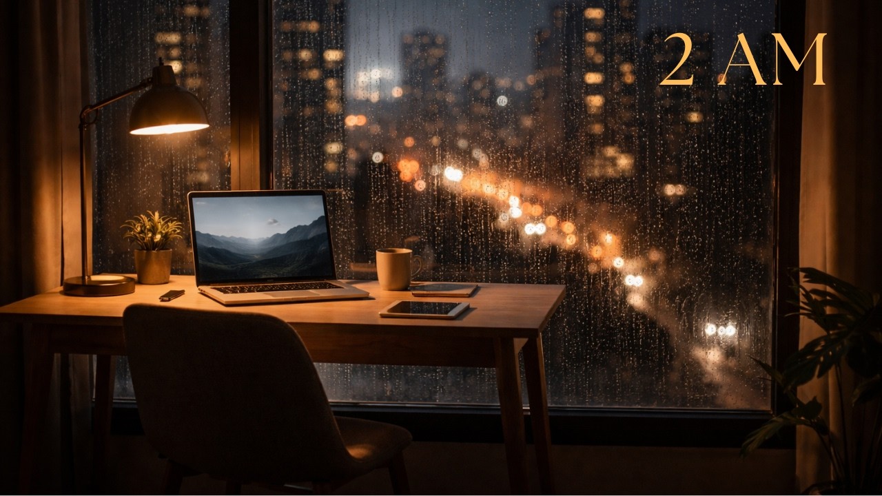 Midnight Jazz for Deep Focus — Rainy Night Mood