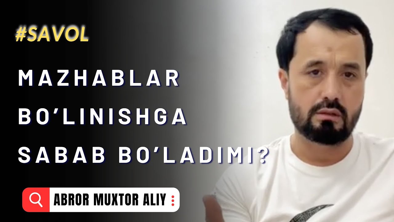 #SAVOL • Mazhablar © Abror Muxtor Aliy
