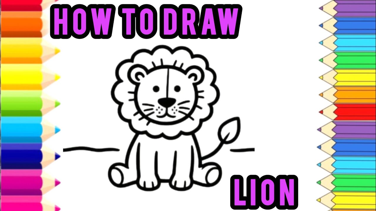 How to Draw a Cute Lion | Easy Step by Step Tutorial 