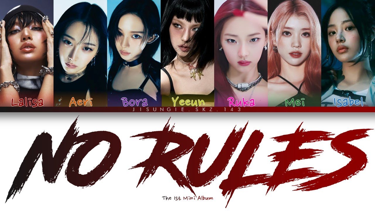 [ICON1C 아이코닉] No Rules (Mini Album) : 7 members Color Coded Lyrics (My girl group)