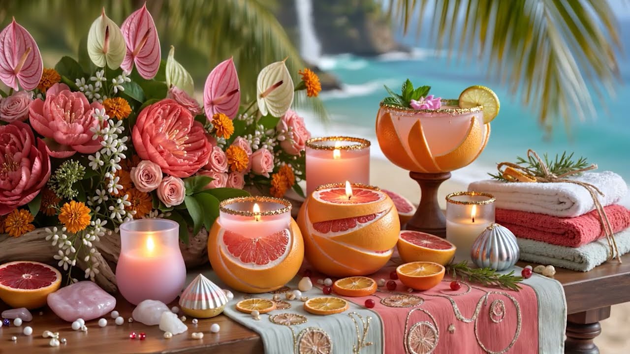 Sunday Evening Spa Music • Relaxing Piano & Ocean Sounds for Sleep, Stress Relief (1 Hour)