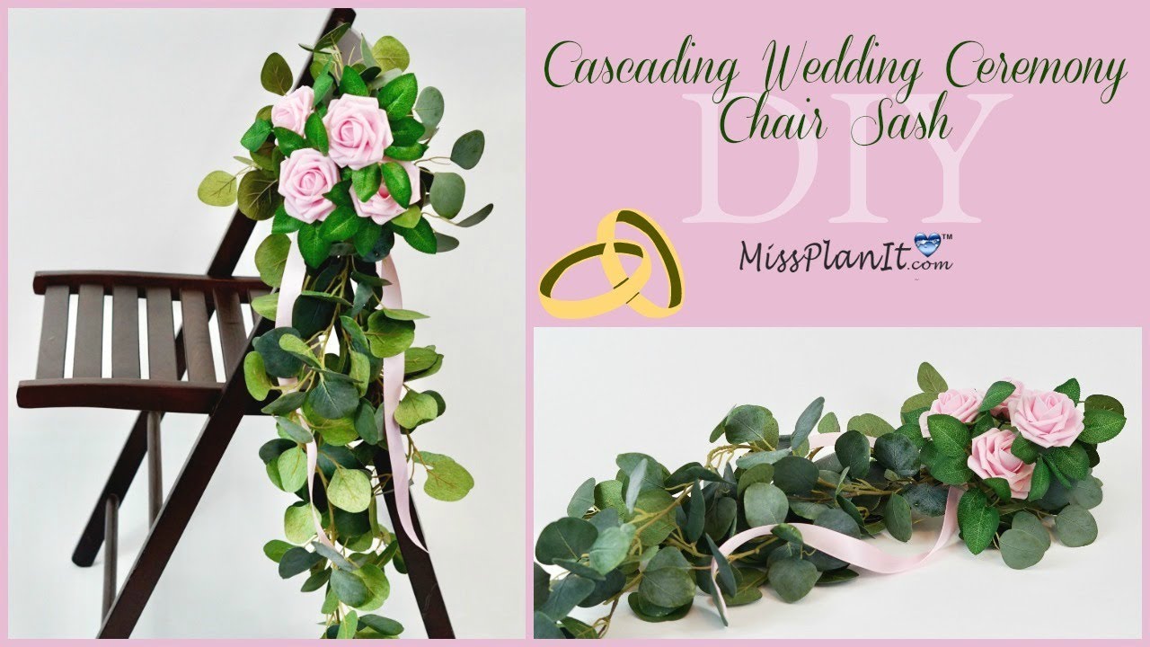 DIY Cascading Wedding Ceremony Chair Sash | Budget Weddings| DIY Tutorial