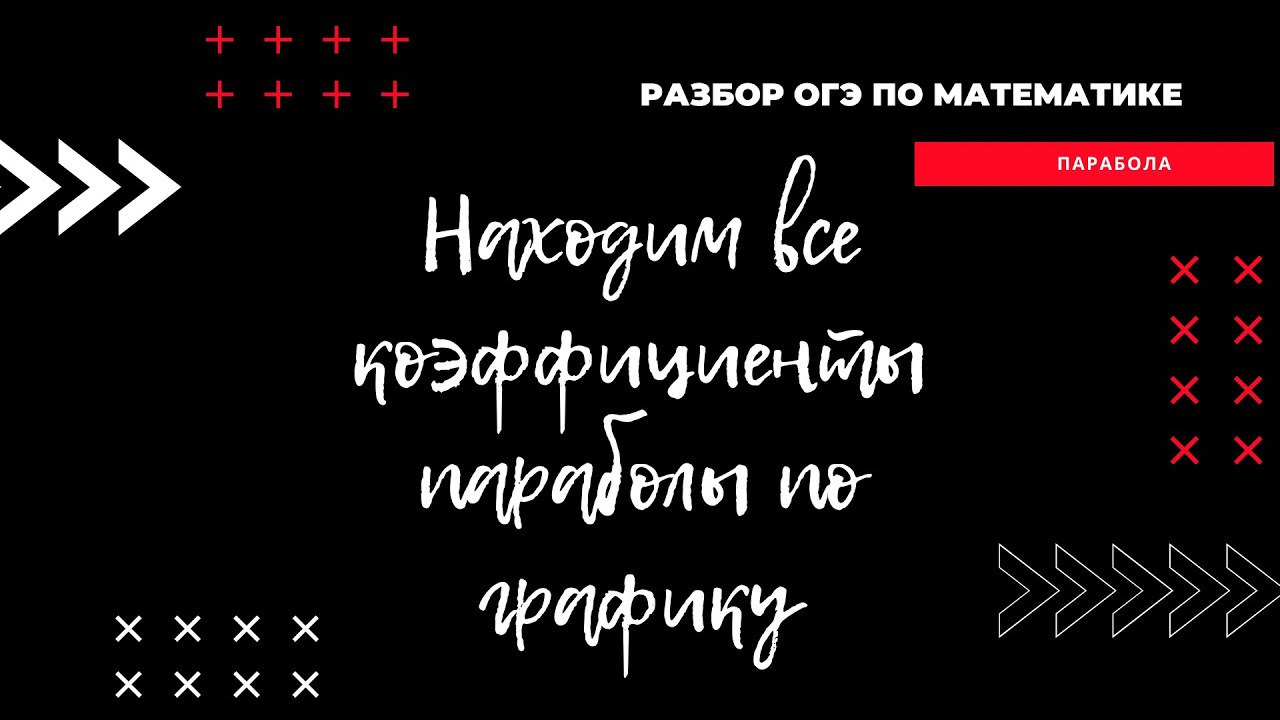 Как найти все коэффициенты параболы по графику? Большой ответ на этот вопрос.