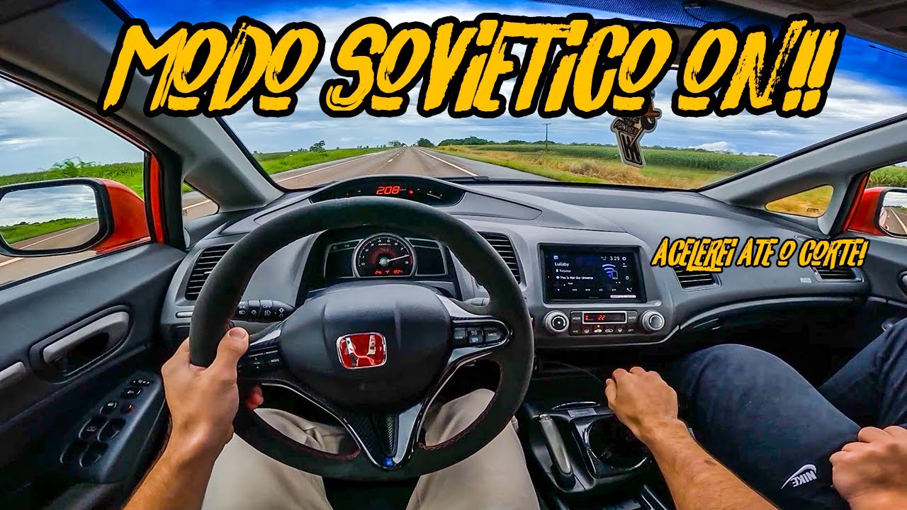 ACELERANDO TUDO O CIVIC SI SÓ O CANO NA ESTRADA!!🔥🚀 300KM MOENDO TUDO