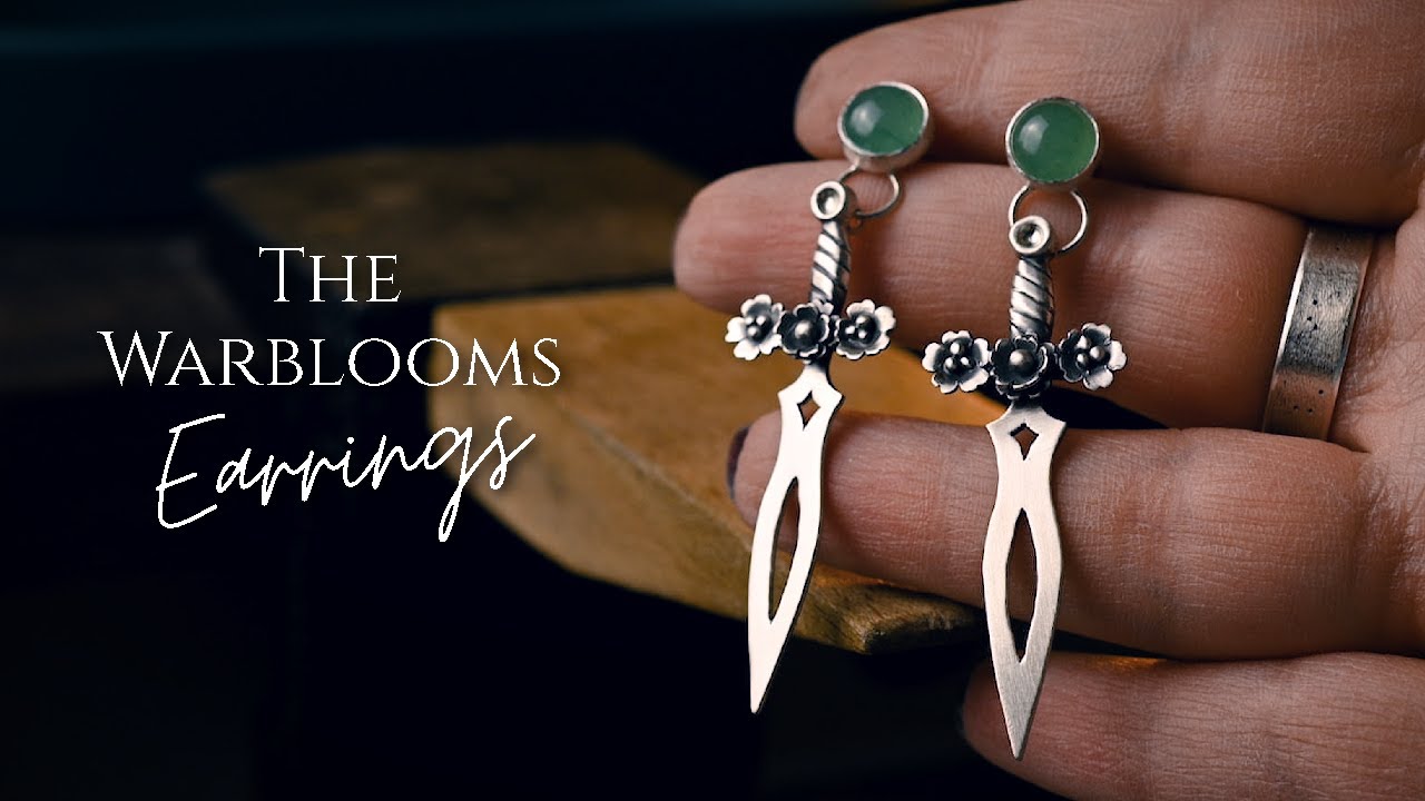Making sterling silver earrings inspired by the story of the Goddess Freya.