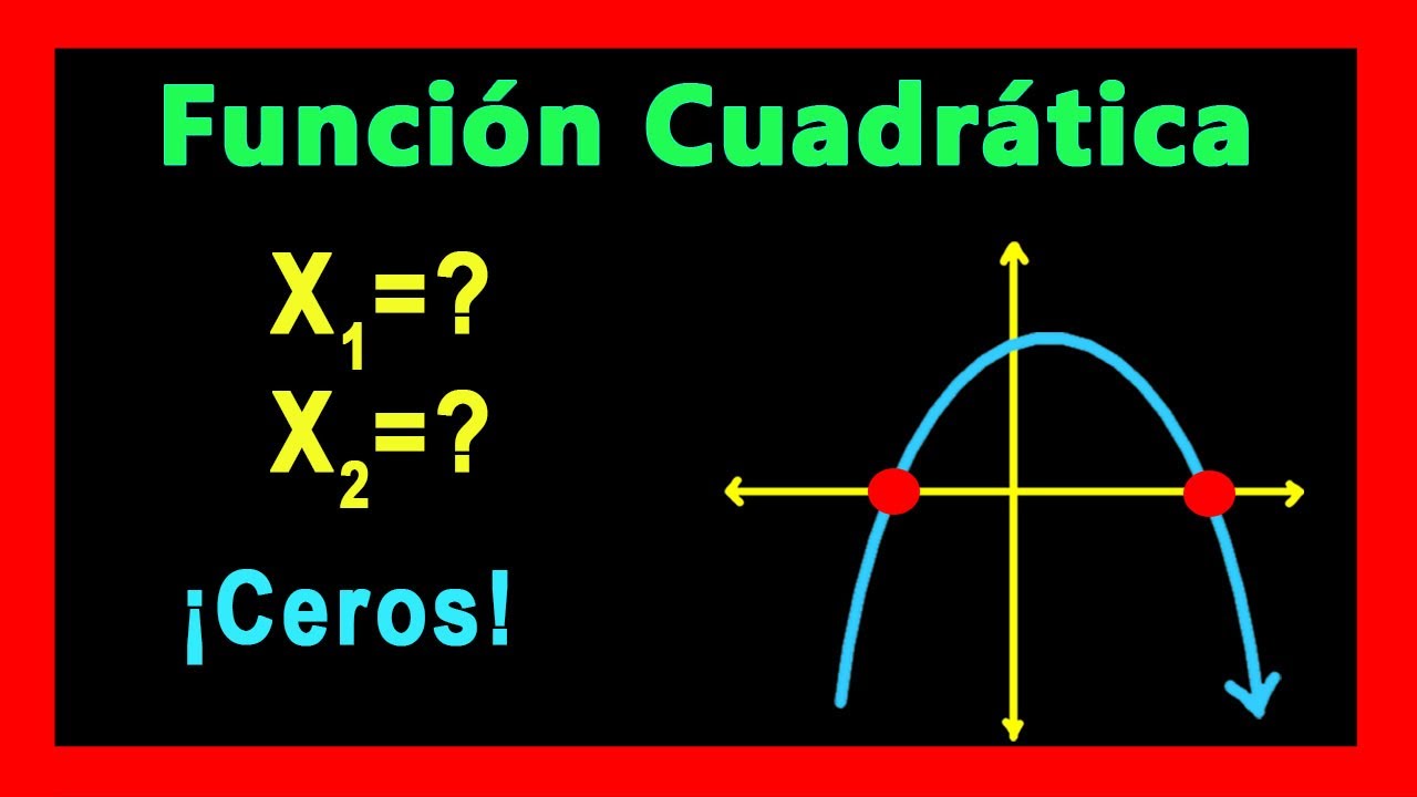 ✅👉 Como Hallar los Ceros de una Funcion Cuadratica