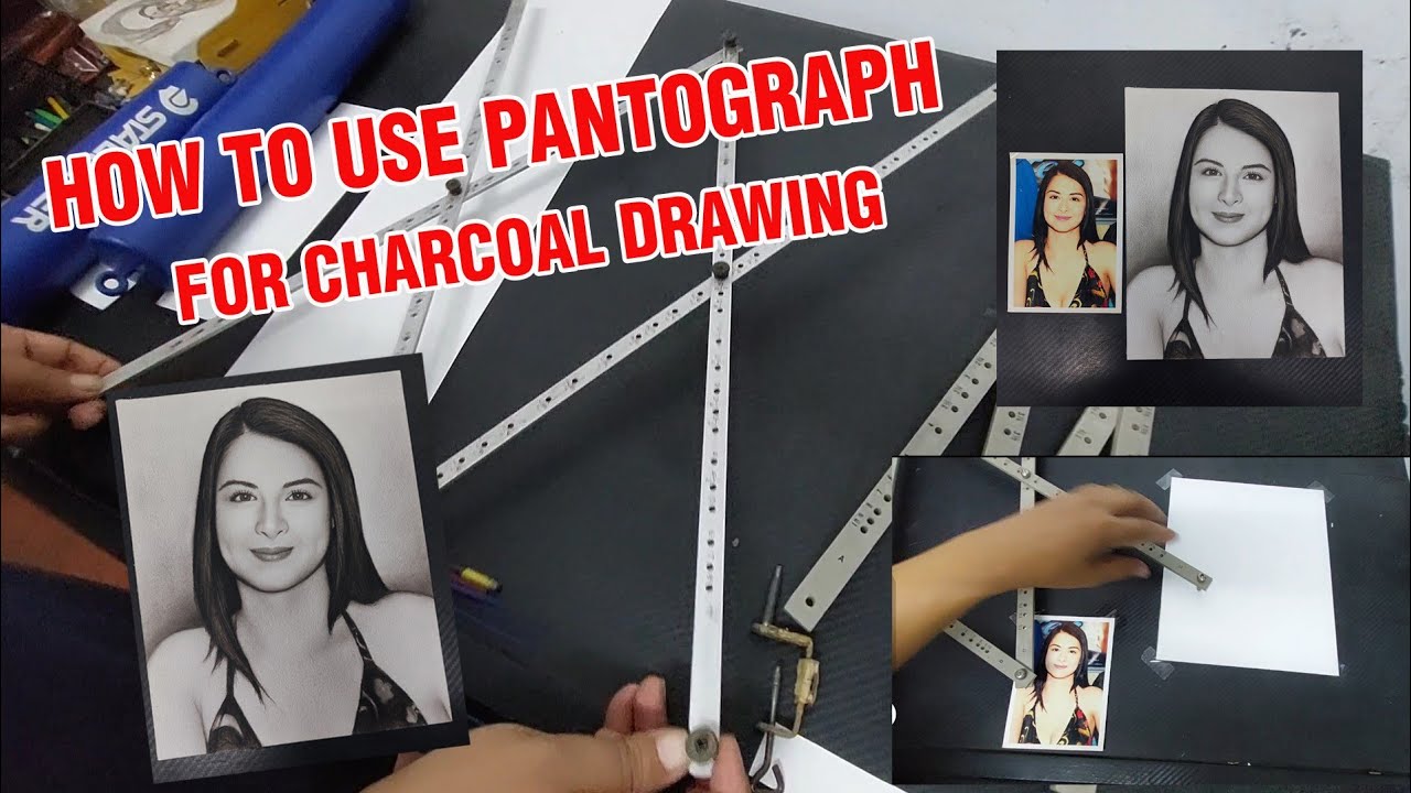 How to use pantograph for a portrait painting |  Paano mag layout ng portrait gamit ang pantograph?🤔