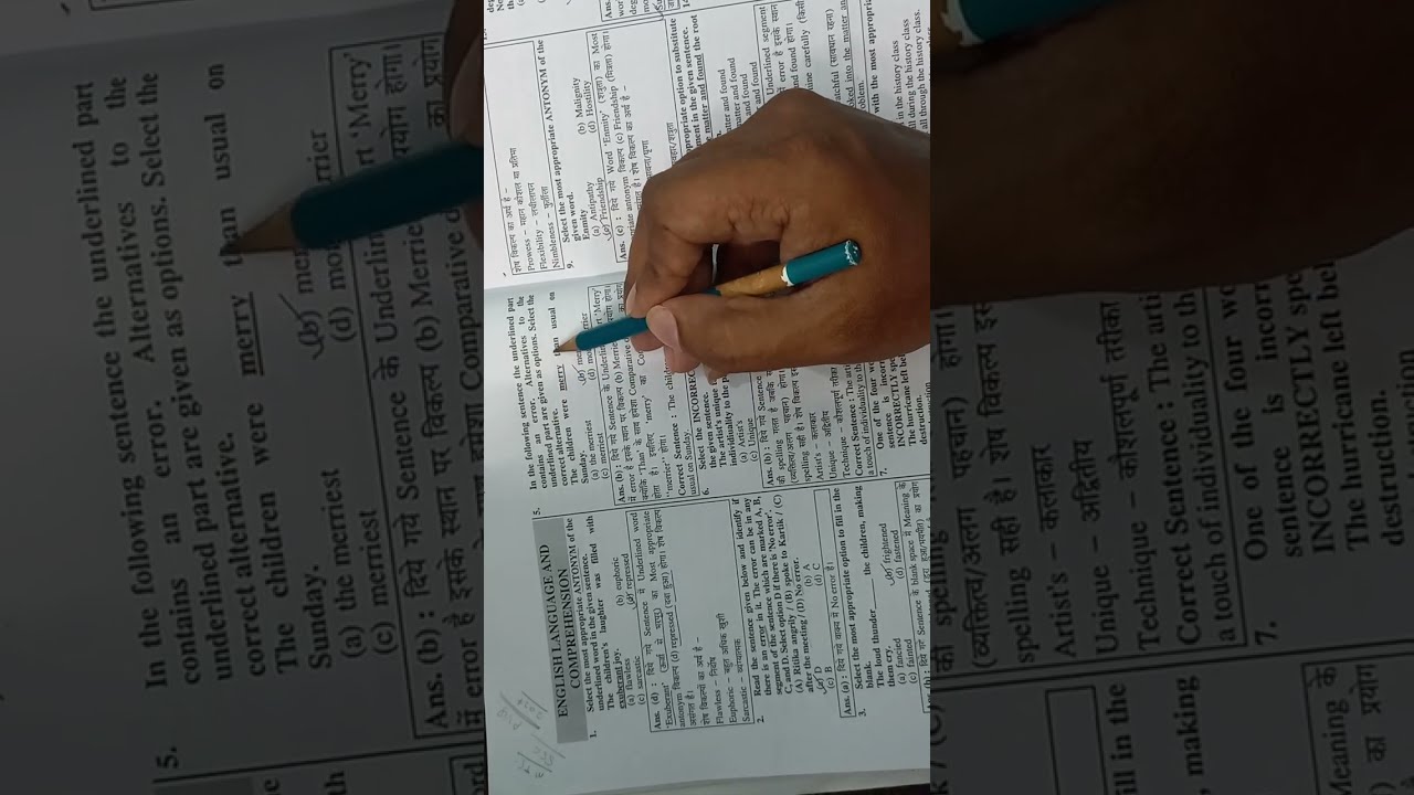 SSC MTS ENGLISH SET PYQ QUESTIONS,  Jaldi kaise solve kre questions, #ssc  #english #cgl #mts 