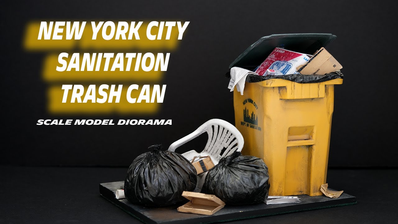 New York Sanitation Trash Can Diorama - One Day Build