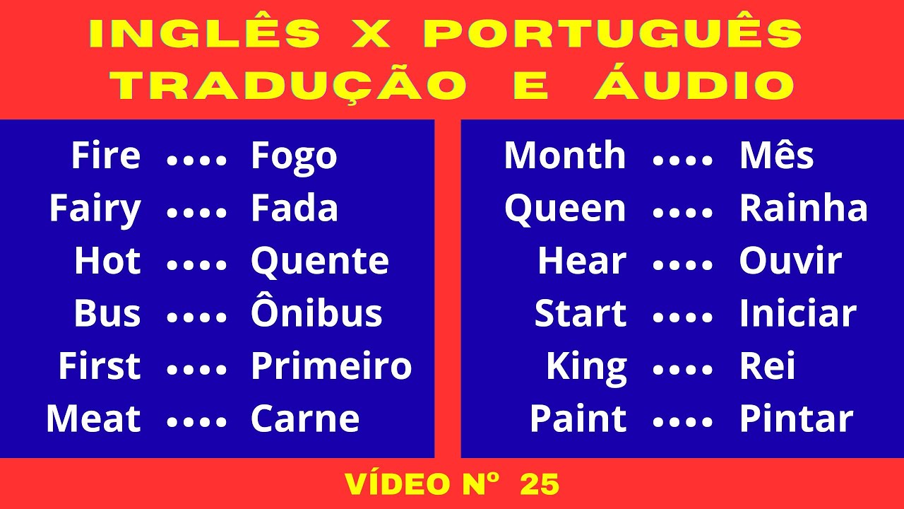 25º - INGLÊS E PORTUGUÊS: Iniciante e Intermediário / Tradução e Áudio / Facilitar a Compreensão