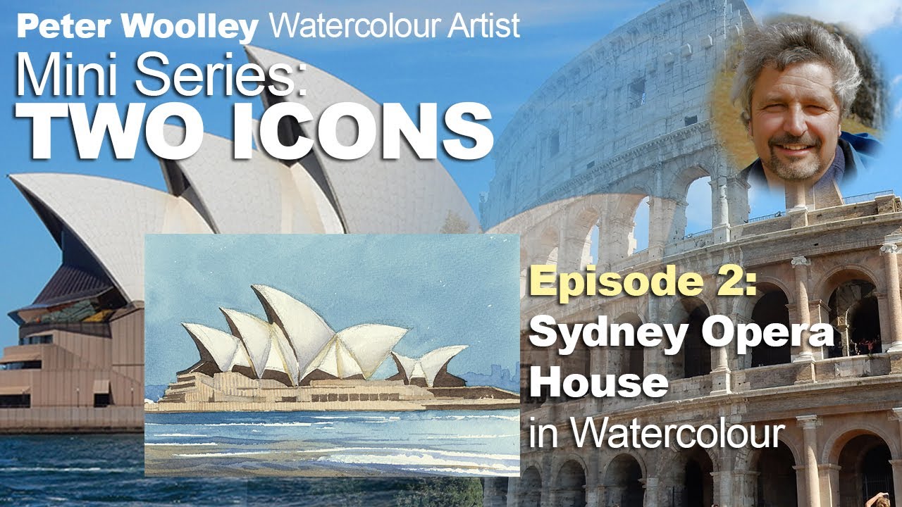 TWO ICONS EPISODE 2 - Sydney Opera House in WATERCOLOUR