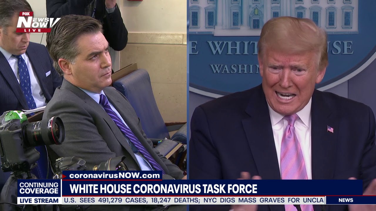 "NO, JIM, JUST THE OPPOSITE OF YOUR QUESTION": Trump to Acosta regarding resources